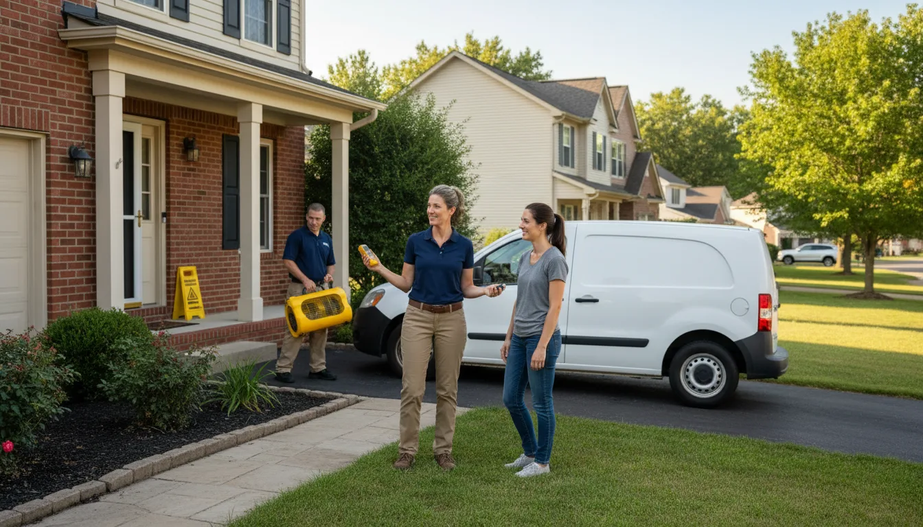 Residential water damage restoration in Leawood, KS